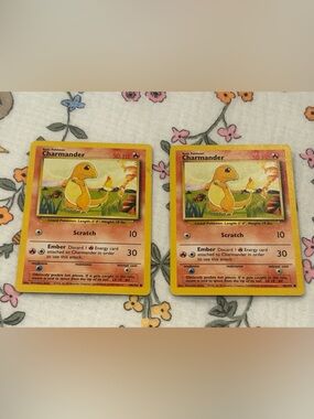 Pokemon Charmander, Vintage Cards, 1999, 96, 98, Collectible, Fan Favorite, Duo
